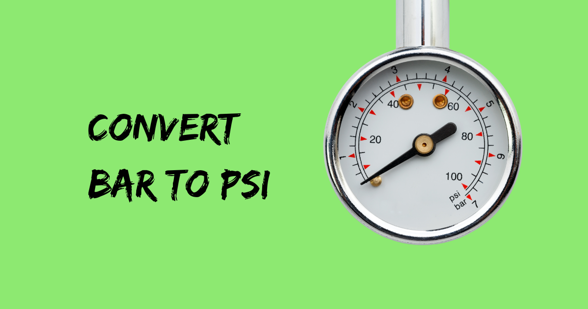 Convert BAR to PSI