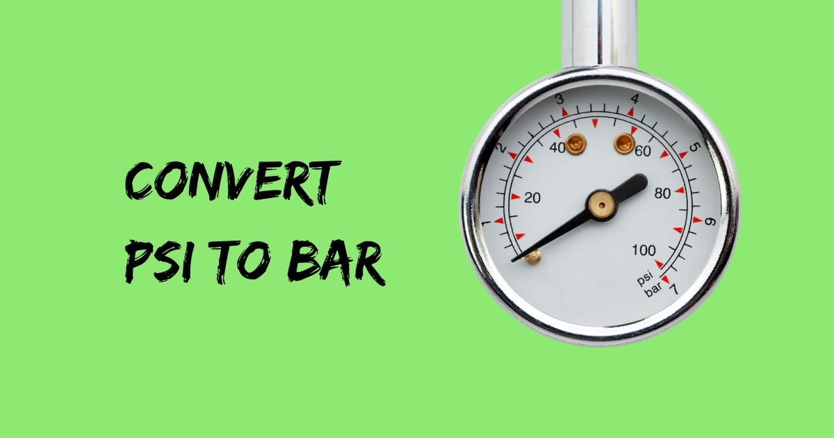 Convert PSI to BAR